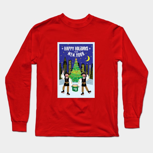 Happy Holidays from New York Long Sleeve T-Shirt by pepart